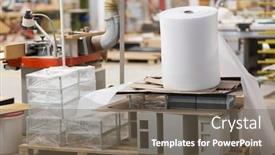  Presentation with furniture industry - Beautiful theme featuring production-manufacture-and-industry-concept backdrop and a violet colored foreground