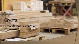  Presentation with woodworking - Slides enhanced with production manufacture and woodworking industry background and a coral colored foreground