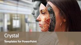  Presentation with artificial intelligence robots - PPT layouts consisting of production of robots artificial intelligence background and a violet colored foreground