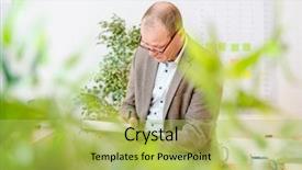  Presentation with engineering desk of civil engineer - Slide set with production planning - male engineer making plans background and a yellow colored foreground