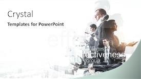  Presentation with media image - Colorful slides enhanced with productivity-concept-image-mixed-media backdrop and a white colored foreground