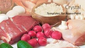  Presentation with proteins - PPT layouts enhanced with products containing proteins and fats close up background and a lemonade colored foreground