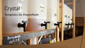  Presentation with beauty products - Beautiful presentation theme featuring products in sustainable plastic free backdrop and a soft green colored foreground