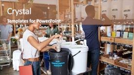  Presentation with grocery store - Cool new presentation design with products in sustainable plastic free backdrop and a coral colored foreground