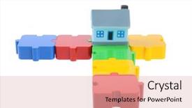  Presentation with puzzle family - Amazing PPT theme having products jigsaw - family economy puzzle backdrop and a lemonade colored foreground