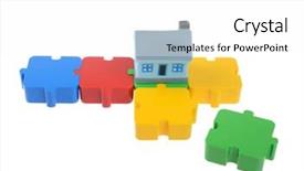  Presentation with puzzle family - Beautiful slide deck featuring products jigsaw - family economy puzzle backdrop and a white colored foreground