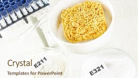  Presentation with pharmaceuticals - Audience pleasing slide set consisting of products such as food backdrop and a cream colored foreground