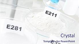  Presentation with pharmaceuticals - Presentation having products such as food background and a sky blue colored foreground