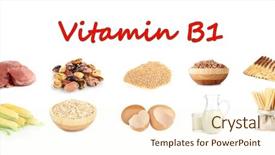 Presentation with vitamin - Theme enhanced with products which contain vitamin b1 background and a cream colored foreground