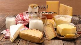  Presentation with dairy products - Cool new presentation theme with produit laitier - dairy products backdrop and a coral colored foreground