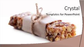  Presentation with granola - Slides enhanced with produit laitier - granola isolated on white background and a white colored foreground