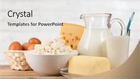  Presentation with milk dairy products - Slide deck featuring produit laitier - milk and dairy products background and a white colored foreground