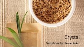  Presentation with cosmetics natural - Amazing slides having prodution - spa cosmetics series cosmetics products backdrop and a  colored foreground