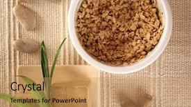  Presentation with cosmetics natural - Theme consisting of prodution - spa cosmetics series cosmetics products background and a  colored foreground