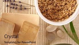  Presentation with cosmetics natural - Colorful theme enhanced with prodution - spa cosmetics series cosmetics products backdrop and a  colored foreground