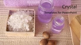  Presentation with cosmetics beauty cosmetic white - Amazing PPT theme having prodution - spa cosmetics series cosmetics products backdrop and a  colored foreground