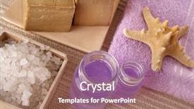  Presentation with oil products - Audience pleasing slides consisting of prodution - spa cosmetics series cosmetics products backdrop and a  colored foreground