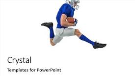  Presentation with american football - Theme consisting of profect - full length of american football background and a  colored foreground