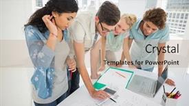  Presentation with designs - Colorful slides enhanced with profesiona - group of fashion designers discussing backdrop and a  colored foreground