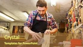  Presentation with people - PPT theme with profession carpentry woodwork and people background and a  colored foreground