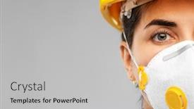  Presentation with building construction - Slide deck enhanced with profession-construction-and-building-close background and a light gray colored foreground