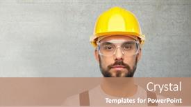  Presentation with building construction - Colorful PPT theme enhanced with profession-construction-and-building-concept backdrop and a coral colored foreground