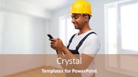  Presentation with building construction water supply - Beautiful PPT layouts featuring profession-construction-and-building-happy backdrop and a coral colored foreground