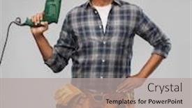  Presentation with building construction - Audience pleasing presentation theme consisting of profession-construction-and-building-happy backdrop and a light gray colored foreground