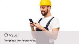  Presentation with building construction - Presentation design with profession-construction-and-building-happy background and a light gray colored foreground