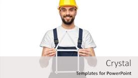  Presentation with house building - Amazing presentation theme having profession-construction-and-building-happy backdrop and a white colored foreground