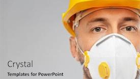  Presentation with building construction - Slide deck with profession-construction-and-building-male background and a light gray colored foreground