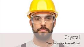  Presentation with building construction - Amazing theme having profession-construction-and-building-male backdrop and a soft green colored foreground