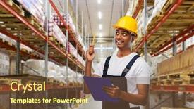  Presentation with people - Cool new theme with profession-logistic-business-and-people backdrop and a tawny brown colored foreground