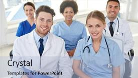  Presentation with health education - PPT theme enhanced with profession medical education health care background and a light blue colored foreground