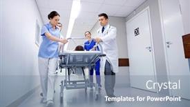  Presentation with reanimation - Colorful presentation theme enhanced with profession-people-health-care-reanimation backdrop and a mint green colored foreground