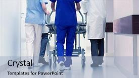  Presentation with reanimation - Audience pleasing PPT theme consisting of profession people healthcare reanimation backdrop and a light blue colored foreground