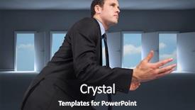  Presentation with opening doors - Amazing PPT layouts having professiona - businessman posing with arms backdrop and a  colored foreground