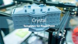  Presentation with professional - Colorful PPT layouts enhanced with professional-3d-printer-that-builds backdrop and a teal colored foreground