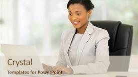  Presentation with corporate - Beautiful PPT layouts featuring professional african corporate worker working backdrop and a lemonade colored foreground