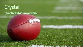  Presentation with football field - PPT theme having professional american football background and a tawny brown colored foreground