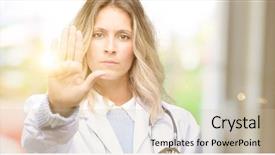  Presentation with medical sign - PPT theme with professional annoyed with bad attitude background and a soft green colored foreground