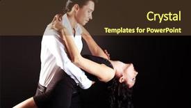  Presentation with dance beautiful couple dancing ballroom - Beautiful theme featuring professional artists dancing passionate dance backdrop and a tawny brown colored foreground