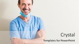  Presentation with happy sad mask face - Amazing theme having professional attitude - senior doctor man using mask backdrop and a white colored foreground