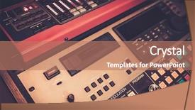  Presentation with audio professional - Presentation enhanced with professional audio equipment with sliders background and a coral colored foreground