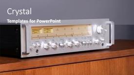  Presentation with audio professional - Slide deck consisting of professional-audio-stereo-receiver background and a gray colored foreground
