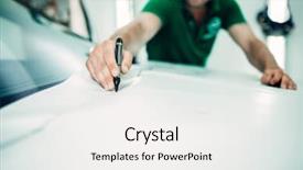  Presentation with automobile - Beautiful presentation featuring professional automobile paint protection film backdrop and a  colored foreground