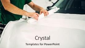  Presentation with automobile - Audience pleasing PPT theme consisting of professional automobile paint protection film backdrop and a  colored foreground