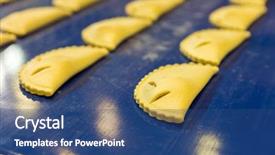  Presentation with bakery - Theme featuring professional bakery equipment pastry conveyor background and a  colored foreground