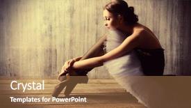  Presentation with performance - Slides with professional ballet dancer resting background and a coral colored foreground