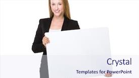  Presentation with hazmat placard - Cool new presentation theme with professional black woman - businesswoman hold with placard backdrop and a  colored foreground